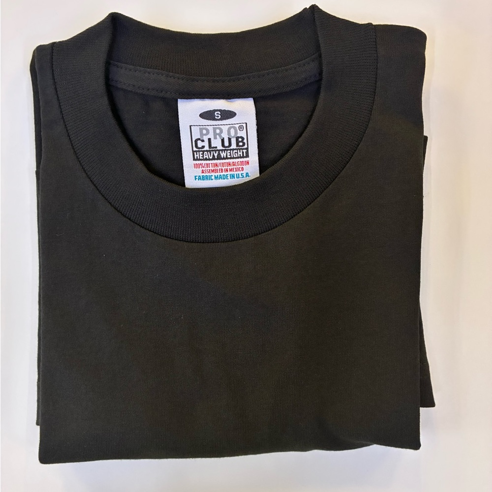 Pro Club Men's Black Heavyweight Tee
